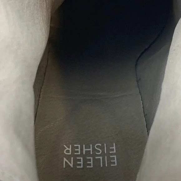 Eileen Fisher Women's Peer Suede Leather Ankle Stacked Heel‎ Booties Size 8.5 - Picture 8 of 14